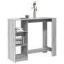 Mesa alta con estante gris Sonoma 124x46x103,5 cm by , Kitchen and dining tables - Ref: Foro24-854396, Price: 87,27 €, Discou...