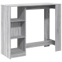 Mesa alta con estante gris Sonoma 124x46x103,5 cm de , Mesas de cocina y de comedor - Ref: Foro24-854396, Precio: 88,27 €, De...