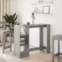 Mesa alta con estante gris Sonoma 124x46x103,5 cm by , Kitchen and dining tables - Ref: Foro24-854396, Price: 87,27 €, Discou...