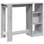 Mesa alta con estante gris Sonoma 124x46x103,5 cm de , Mesas de cocina y de comedor - Ref: Foro24-854396, Precio: 88,27 €, De...
