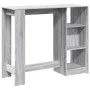 Mesa alta con estante gris Sonoma 124x46x103,5 cm by , Kitchen and dining tables - Ref: Foro24-854396, Price: 87,27 €, Discou...