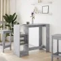Mesa bar con estante madera gris hormigón 124x46x103,5 cm de , Mesas de cocina y de comedor - Ref: Foro24-854394, Precio: 91,...