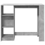 Mesa bar con estante madera gris hormigón 124x46x103,5 cm de , Mesas de cocina y de comedor - Ref: Foro24-854394, Precio: 91,...