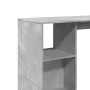 Mesa bar con estante madera gris hormigón 124x46x103,5 cm de , Mesas de cocina y de comedor - Ref: Foro24-854394, Precio: 91,...