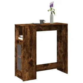 Hoher Bartisch mit rauchiger Eiche und Regalen, 101x40x103,5 cm. von , Küchen- und Esstische - Ref: Foro24-854368, Preis: 83,...