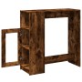 Mesa alta bar con estantes roble ahumado 101x40x103,5 cm de , Mesas de cocina y de comedor - Ref: Foro24-854368, Precio: 84,6...