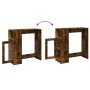 Mesa alta bar con estantes roble ahumado 101x40x103,5 cm de , Mesas de cocina y de comedor - Ref: Foro24-854368, Precio: 84,6...