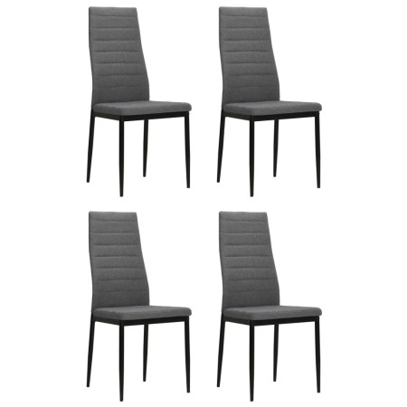 Sillas de comedor 4 unidades tela gris claro en Sillas de comedor | Comprar online en Foru.es