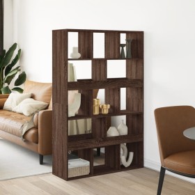 Separador de ambientes madera marrón roble 100x33x156,5 cm de , Librerías y estanterías - Ref: Foro24-3309534, Precio: 121,02...