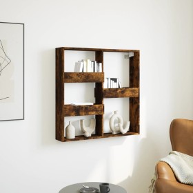Armario de pared madera de ingeniería roble ahumado 80x15x80 cm de , Estantes y estanterías - Ref: Foro24-854548, Precio: 27,...