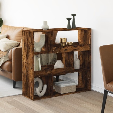 Separador de ambientes madera roble ahumado 100x33x94,5 cm de , Librerías y estanterías - Ref: Foro24-3309478, Precio: 76,61 ...