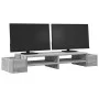 Soporte de pantalla con almacenaje gris Sonoma 100x27x15 cm de , Bases y elevadores para ordenadores - Ref: Foro24-854693, Pr...