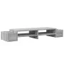 Soporte de pantalla con almacenaje gris Sonoma 100x27x15 cm de , Bases y elevadores para ordenadores - Ref: Foro24-854693, Pr...