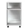 Mesa auxiliar con ruedas madera ingeniería blanco 70x35x60 cm de , Mesas auxiliares - Ref: Foro24-853146, Precio: 50,30 €, De...