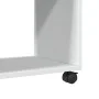 Mesa auxiliar con ruedas madera ingeniería blanco 70x35x60 cm de , Mesas auxiliares - Ref: Foro24-853146, Precio: 50,30 €, De...