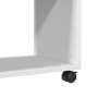 Mesa auxiliar con ruedas madera ingeniería blanco 70x35x60 cm de , Mesas auxiliares - Ref: Foro24-853146, Precio: 51,13 €, De...
