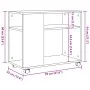 Mesa auxiliar con ruedas madera ingeniería blanco 70x35x60 cm de , Mesas auxiliares - Ref: Foro24-853146, Precio: 50,30 €, De...