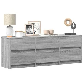 Mueble de TV madera ingeniería gris Sonoma 140x34x50 cm de , Muebles TV - Ref: Foro24-3307924, Precio: 141,01 €, Descuento: %