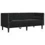 Sofá Chesterfield 2 plazas con cojines terciopelo negro de , Sofás - Ref: Foro24-372688, Precio: 306,08 €, Descuento: %