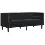 Sofá Chesterfield 2 plazas con cojines terciopelo negro de , Sofás - Ref: Foro24-372688, Precio: 254,83 €, Descuento: %