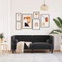 Sofá Chesterfield 2 plazas con cojines terciopelo negro de , Sofás - Ref: Foro24-372688, Precio: 254,83 €, Descuento: %