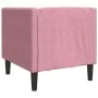 Sillón Chesterfield de terciopelo rosa de , Sofás - Ref: Foro24-372676, Precio: 172,74 €, Descuento: %