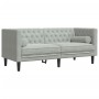 Sofá Chesterfield 2 plazas con cojines terciopelo gris claro de , Sofás - Ref: Foro24-372683, Precio: 257,19 €, Descuento: %