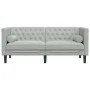 Chesterfield 2-seater sofa with light gray velvet cushions by , Sofas - Ref: Foro24-372683, Price: 254,29 €, Discount: %