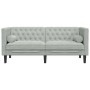 Sofá Chesterfield 2 plazas con cojines terciopelo gris claro de , Sofás - Ref: Foro24-372683, Precio: 257,19 €, Descuento: %