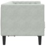 Sofá Chesterfield 2 plazas con cojines terciopelo gris claro de , Sofás - Ref: Foro24-372683, Precio: 257,19 €, Descuento: %