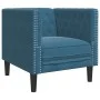 Sillón Chesterfield de terciopelo azul de , Sofás - Ref: Foro24-372681, Precio: 164,63 €, Descuento: %
