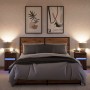 Mesitas de noche luces LED 2 uds madera ingeniería roble marrón de , Mesitas de noche - Ref: Foro24-852011, Precio: 81,60 €, ...