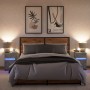 Mesita de noche luces LED 2 uds madera ingeniería gris hormigón de , Mesitas de noche - Ref: Foro24-852005, Precio: 96,67 €, ...