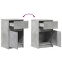 Mesita de noche luces LED 2 uds madera ingeniería gris hormigón de , Mesitas de noche - Ref: Foro24-852005, Precio: 96,67 €, ...
