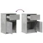 Nachttisch mit LED-Lichtern, 2 Stück, aus grauem Beton-Ingenieurholz. von , Nachttische - Ref: Foro24-852005, Preis: 95,40 €,...