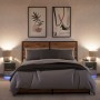 Mesita de noche luces LED 2 uds madera ingeniería gris hormigón de , Mesitas de noche - Ref: Foro24-852026, Precio: 69,21 €, ...