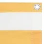 Toldo para balcón tela oxford blanco y amarillo 75x400 cm de vidaXL, Sombrillas - Ref: Foro24-134901, Precio: 20,59 €, Descue...