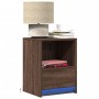 Mesitas de noche luces LED 2 uds madera ingeniería roble marrón de , Mesitas de noche - Ref: Foro24-852032, Precio: 71,01 €, ...