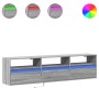 Mueble de TV de pared con LED gris Sonoma 180x31x45 cm de , Muebles TV - Ref: Foro24-3307945, Precio: 127,68 €, Descuento: %
