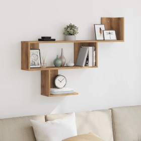 Estante de pared madera ingeniería roble artisian 100x15x70 cm de , Estantes y estanterías - Ref: Foro24-853199, Precio: 36,8...