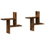 Estantes pared 2 uds madera ingeniería roble ahumado 38x12x38cm de , Estantes y estanterías - Ref: Foro24-853249, Precio: 21,...