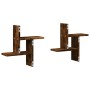 Estantes pared 2 uds madera ingeniería roble ahumado 38x12x38cm de , Estantes y estanterías - Ref: Foro24-853249, Precio: 21,...