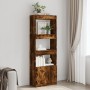 Aparador alto madera de ingeniería roble ahumado 63x33x180 cm de , Librerías y estanterías - Ref: Foro24-3309604, Precio: 91,...