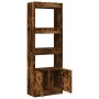 Aparador alto madera de ingeniería roble ahumado 63x33x180 cm de , Librerías y estanterías - Ref: Foro24-3309604, Precio: 91,...