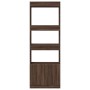 Aparador alto madera de ingeniería roble marrón 63x33x180 cm de , Librerías y estanterías - Ref: Foro24-3309606, Precio: 93,6...