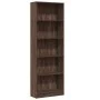 Estantería de madera de ingeniería marrón roble 60x24x176 cm de , Librerías y estanterías - Ref: Foro24-857827, Precio: 77,79...