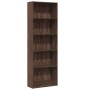 Estantería de madera de ingeniería marrón roble 60x24x176 cm de , Librerías y estanterías - Ref: Foro24-857827, Precio: 80,48...