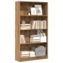 Estantería de madera de ingeniería roble artesanal 80x24x143 cm de , Librerías y estanterías - Ref: Foro24-857852, Precio: 64...