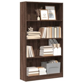 Estantería de madera de ingeniería marrón roble 80x24x143 cm de , Librerías y estanterías - Ref: Foro24-857850, Precio: 60,67...