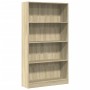 Estantería de madera de ingeniería roble Sonoma 80x24x143 cm de , Librerías y estanterías - Ref: Foro24-857846, Precio: 57,96...